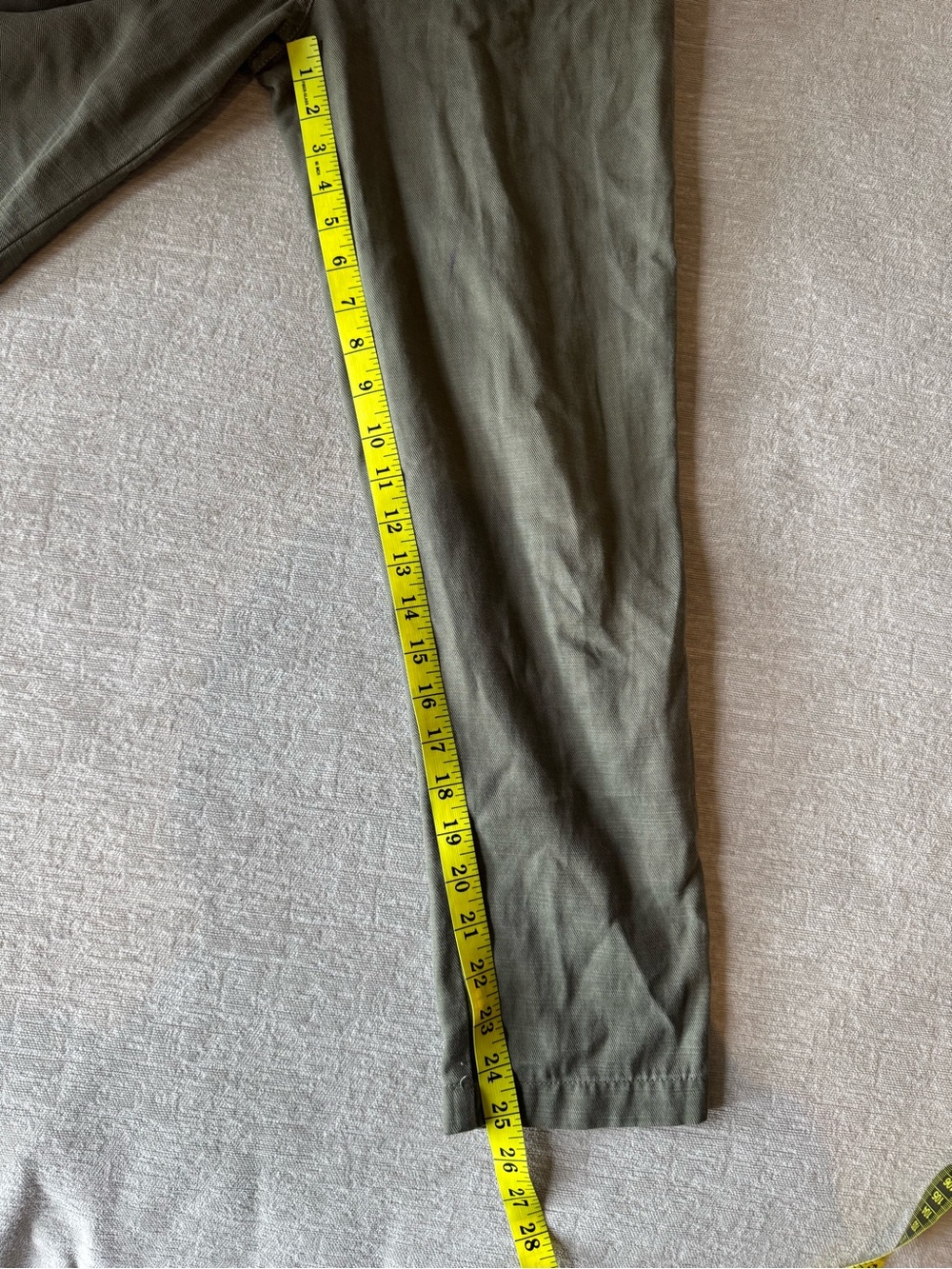 Abercrombie & Fitch Olive Green Utility Jumpsuit XS Petite Linen Blend Romper - Picture 10 of 11